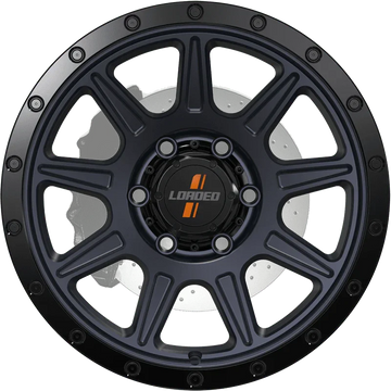 Loaded Gunbarrel Wheels in Grey Center Black Lip